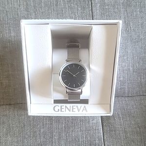 Genuine Silver Geneva Wristwatch